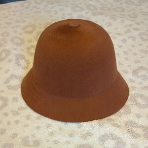 Brixton Tan Burnt Orange Wool Bucket Hat Size 7.25 7 1/4